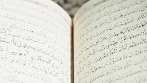Quran Book Closeup Praying Islamic Religion