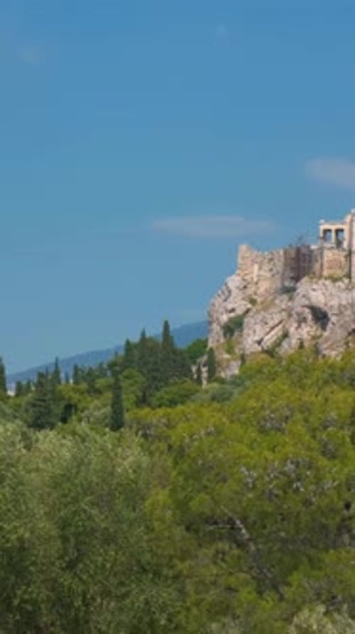 Temple emblématique du Parthénon sur l'Acropole d'Athènes, en Grèce
