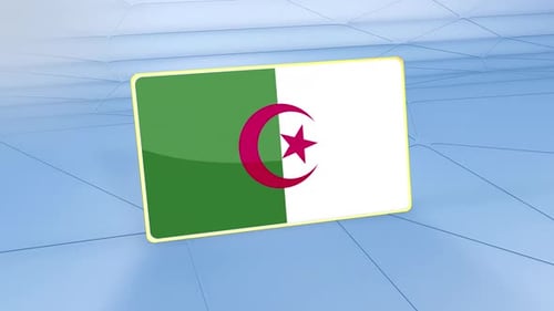 Algeria Flag Spinning 3D Animation