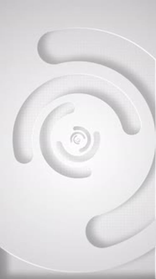 Minimalist White Concentric Shapes Abstract Loop Background