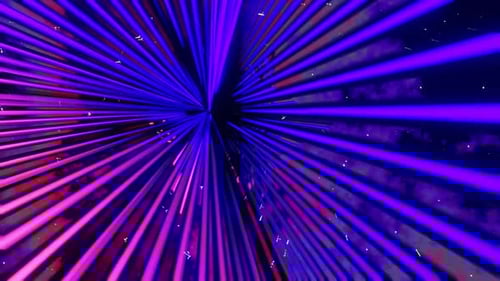 Purple And Orange Neon Glowing Sci-Fi Triangular Dimension Background Vj Loop In HD