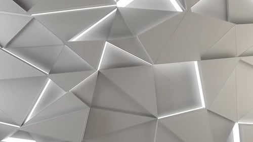 Shifting White Triangles Background Loop
