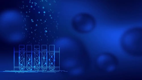 Futuristic Digital Science Lab Test Tube Animation