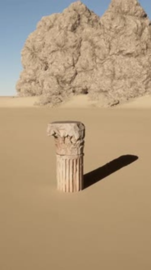 A Stone Pillar in the Middle of a Desert