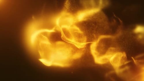 Abstract Golden Particle Flow Background Animation