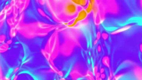 Abstract Fluid Liquid Waves Background Animation with Neon Colors