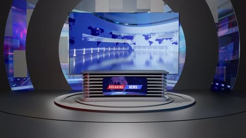 3D Virtual News Studio Ab004 Hintergrundschleife
