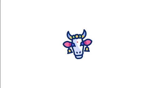 Icône animée de vache
