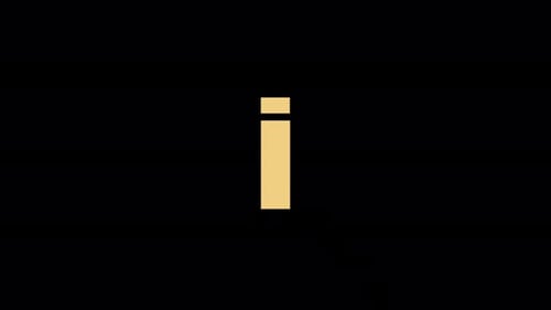 Alphabet Logo Letter I Animation Alpha Channel 4K