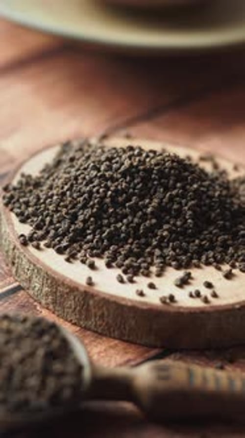 Explore the Rich Texture of Organic Black Tea Leaf on Table