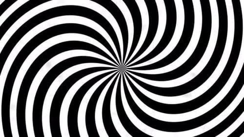 Hypnotische Schwarzweiß-Spiralanimation