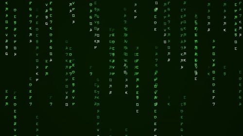 4K Green Matrix Animated Background