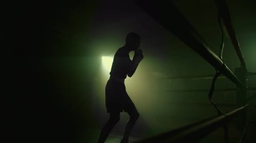 Leichtes Kämpfertraining im Boxring