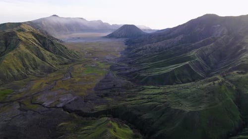 Aerial view of Mount Bromo, Indonesia.
