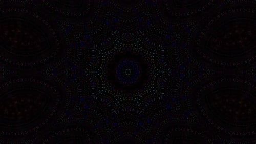 abstract lines colorful light shining round shape in center, black background