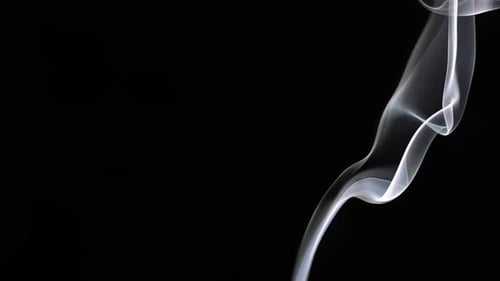 Ethereal Smoke Rising on Black Background