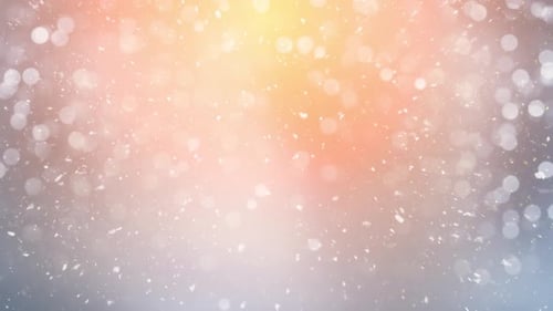 Christmas Snow And Snowflakes Bokeh Background 16