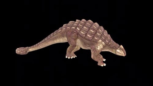 Chute d'un dinosaure Ankylosaurus
