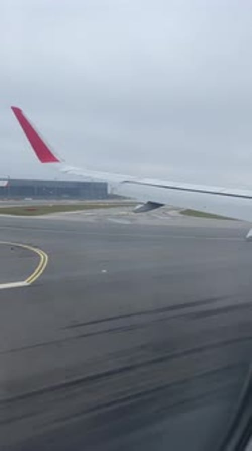 Views From the Window of a Plane Landing