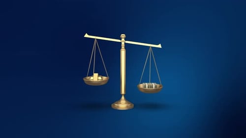 Seamless Loop Gold Ingot Dollar Balance Scale