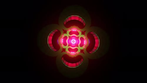 Multicolor Patterns Dance Rhythmically in a VJ Loop Backdrop