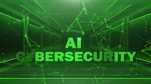 Futuristic AI Cybersecurity Data Network Title Reveal