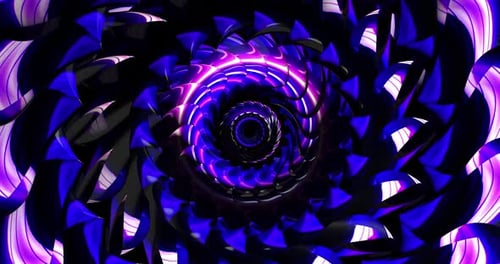 Fond de tunnel rotatif abstrait 3D VJ 4K 040