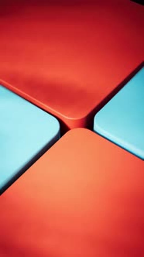 Blue and Orange Modern Abstract Geometric Background Seamless Loop