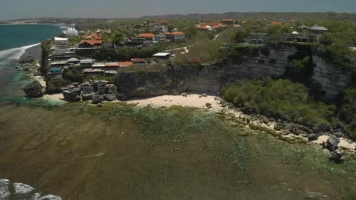 Uluwatu main beach aerial shot