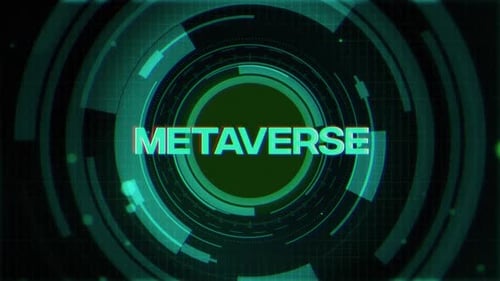 Metaverse Text On Futuristic Cyberspace Background