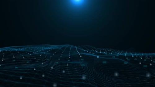 3D Animation of Global Networks Data Processing Binary Coding Network Connection Business Finances