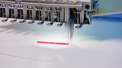 Automatic professional embroidery machine.