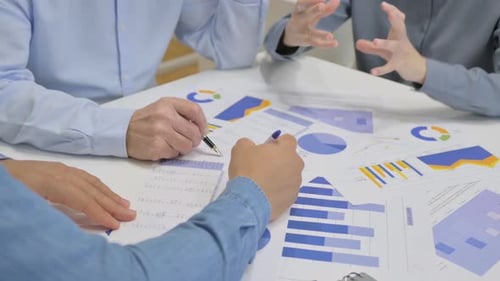 Close up of People working on Documents