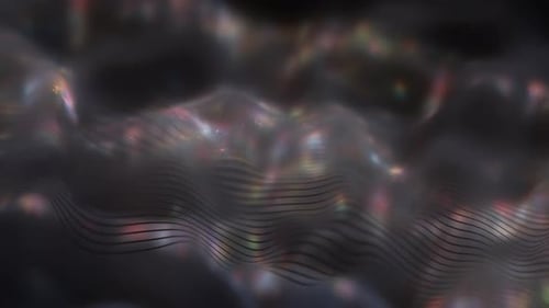 Black glitch wave. Abstract striped background. Seamless loop 3D render animation