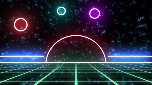 Retro style 90s neon dance style party.