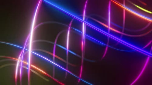 4 K Colored Wave Shapes Loop