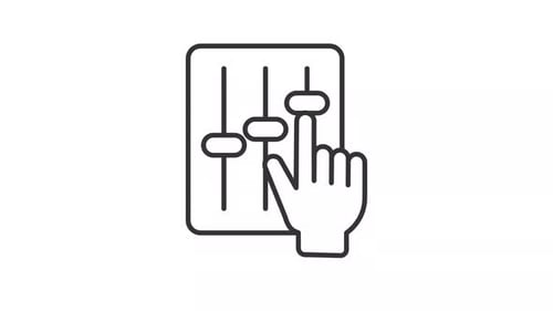 Animated Hand Adjusting Control Panel Settings Icon