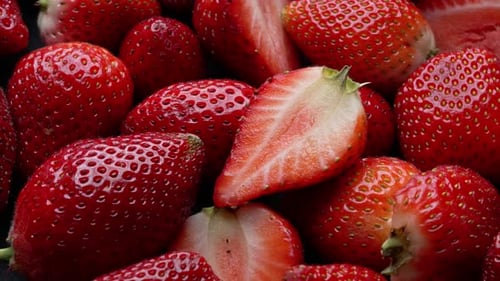 Close Up of Fresh Red Strawberries