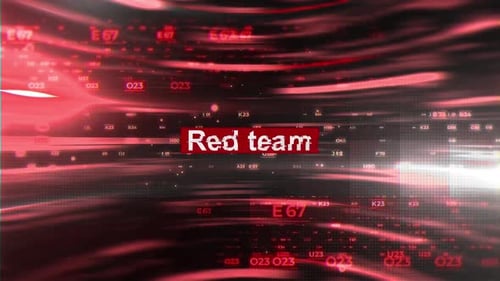 Red Team Words en matière de piratage sur fond numérique