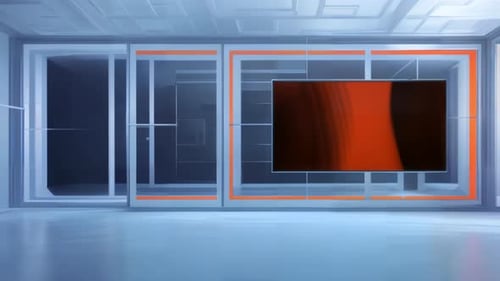 Innovative Virtual News Studio: Cutting-Edge Set for Engaging Multimedia Broadcasting