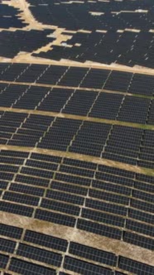 Vista aérea de la estación de energía solar