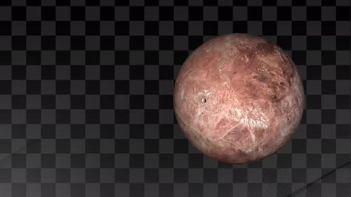 Rotating 3D Red Planet Loop