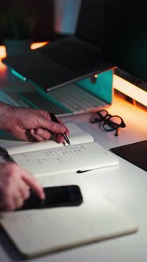 Checklist Planning Notebook Smartphone Desk Workspace