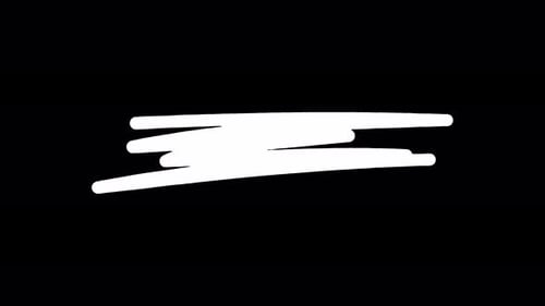 Handgezeichnete weiße horizontale Highlight-Scribble-Animation