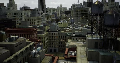 El horizonte urbano revela una mezcla de arquitectura antigua y nueva que captura la vida de la ciudad