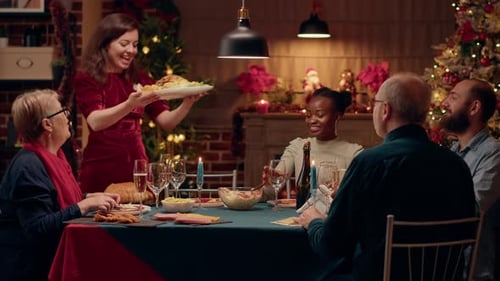 Festive Holiday Dinner with Friends and Family