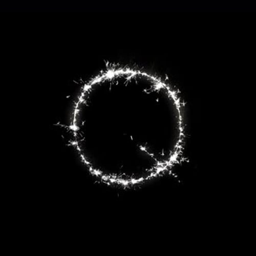 Sparkler Letter Q Draw and Fade Out Animation
