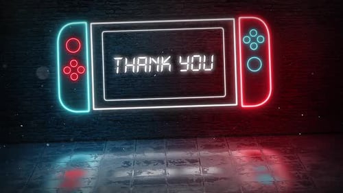 Thank You In Neon Game Console