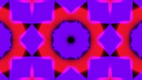 Dynamic Neon Kaleidoscope Abstract Symmetrical Background Loop