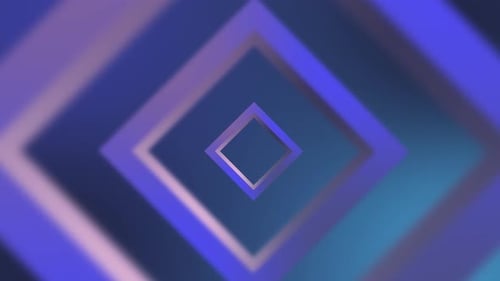 Abstract Geometric Rotating Squares Tunnel Loop Background